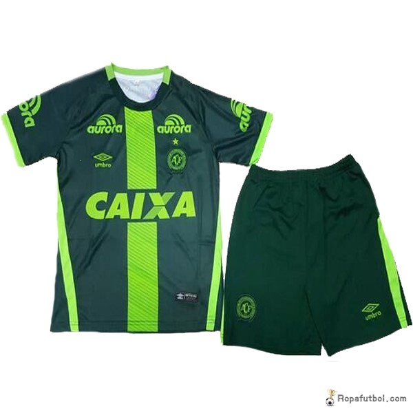 Camiseta Chapecoense Replica Tercera Ropa Niños 2016/17 Verde Fluorescente